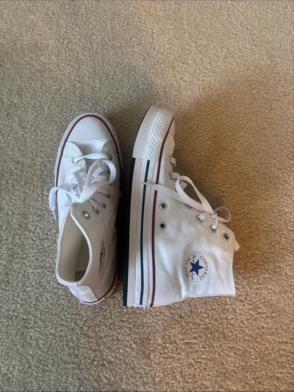 Converse Kids White High-Top Canvas Sneaker
